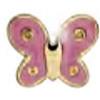 Sanico BJT710 ORECCHINI PINK BUTTERFLY GOLD PLATED