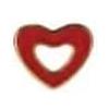 Sanico BJT715 ORECCHINI RED HEART GOLD PLATED