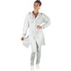 Bericah CAMICE DA LABORATORIO BHEALTHY TNT BIANCO LARGE TRASPIRANTE IDROREPELLENTE MONOUSO NON STERILE CON MANICA LUNGA E COLLETTO CHIUSURA IN VELCRO ELASTICO AI POLSI