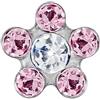 Medical Jewels FIORE 6MM CRISTALLO/PUNTO ROSA