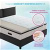 Topper memory, correttore materasso alto 5 cm CON TESSUTO RINFRESCANTE sfoderabile - STAR FOAM FRESH 150x190 cm