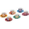 Set 6 Tazzina Caffe' colore rosso con piattino mod. Trendy - Casalinghi  Colazione Excelsa - Af Interni Shop