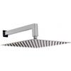 Accadueo Soffione Doccia Quadro 400x400 mm S40Q + Braccio Doccia 400 mm B40QN Accadueo