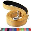 Joytale Guinzaglio per Cani,1.8m x 2.5cm,Doppia-faccia m,Catarifrangente Guinzaglio per Cane Imbottito con maniglia, Guinzaglio Addestramento per Cani di Taglia Media Grande,Marrone