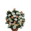 DRW Centrotavola Fiori Cementero Santos Rose Bianche 50 x 50 cm, Tonos Otoñales, Medidas: 35x37 CM
