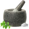 Jade Temple, Mortaio con pestello in Pietra, Granito, Grigio, Granito, Grau, 14 x 10 cm