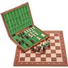 SQUARE GAME SQUARE - Pro Scacchi in legno Set No 5 - Mogano LUX - Scacchiera in legno + Staunton 5