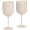 Mojito Design Calice Bicchieri, Plastica, Bianco, 2 Pezzi