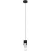 Eglo Lobatia lampada a sospensione, lampada a sospensione, terrazzo in grigio bianco, legno, metallo in nero, lampada da tavolo da pranzo, lampada da soggiorno, E27