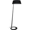 FAN EUROPE Luce Ambiente e Design Lampada da terra in metallo nero con paralume in tessuto 154x50 cm. (1xE27) - QUEEN