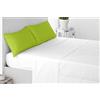 Miracle Home. Federe, 2 unità, 50% Cotone, 50% Poliestere, 85 x 45. Letto 150, Pistacchio