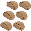 Kukicu Fermaporta - Fermaporta adesivo in legno per pavimenti in rovere naturale - Autoadesivo per pavimenti in legno - Confezione da 6 pezzi (Rovere)