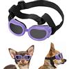 Lewondr Occhiali Cani, Occhiali da Sole Cani con Cinturini Regolabili, Imbotittura in Spugna, Protezione Polvere, Anti Appanamento, Accessori Cani Domestici per Cani Taglia Piccola, Viola Chiaro