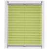 sunlines SunL Ines Plissettato Made in Germany, Luce del Giorno, echtc Rush Klemmfix, Argento Grigio Schiene, 120 X 150, Tessuto, Verde, 120 x 2.3 x 150 cm