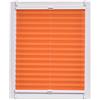 sunlines SunL Ines Plissettato Made in Germany, Luce del Giorno, Crepes Uni Klemmfix, Bianco Schiene, 80 X 220, Tessuto, Arancione, 80 x 2.3 x 220 cm