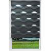 Sunlines - Tenda avvolgibile Doppia, ondulata, 120 x 150 cm, PES, Grigio