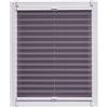 sunlines SunL Ines Plissettato Made in Germany, Luce del Giorno, Crepes Uni Klemmfix, Bianco Schiene, 80 X 150, Tessuto, Antracite, 80 x 2.3 x 150 cm