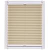 sunlines SunL Ines Plissettato Made in Germany, Luce del Giorno, Crepes Uni Klemmfix, Bianco Schiene, 100 X 150, Tessuto, Sabbia, 100 x 2.3 x 150 cm
