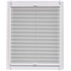sunlines SunL Ines Plissettato Made in Germany, Luce del Giorno, Crepes Uni Klemmfix, Bianco Schiene, 60 X 150, Tessuto, Grigio, 60 x 2.3 x 150 cm