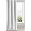 Eurofirany LOGAN Tenda Oscurante Extra Lunga - 1 Unità, Occhielli, Blocco della Luce, Oscuramento della Stanza, Camera da Letto, Soggiorno, 135x250 cm, Bianco