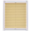 sunlines SunL Ines Plissettato Made in Germany, Luce del Giorno, Crepes Uni Klemmfix, Bianco Schiene, 70 X 150, Tessuto, Giallo, 70 x 2.3 x 150 cm