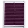 sunlines SunL Ines Plissettato Made in Germany, Luce del Giorno, echtc Rush, Viola, Klemmfix, Bianco Schiene, 70 X 150, Tessuto, Prugna, 70 x 2.3 x 150 cm