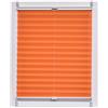 sunlines SunL Ines Plissettato Made in Germany, Luce del Giorno, Crepes Uni Klemmfix, Argento Grigio Schiene, 105 X 150, Tessuto, Arancione, 105 x 2.3 x 150 cm