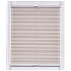 sunlines SunL Ines Plissettato Made in Germany, Luce del Giorno, echtc Rush Klemmfix, Bianco Schiene, 120 X 150, Tessuto, Naturale, 120 x 2.3 x 150 cm