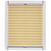 sunlines SunL Ines Plissettato Made in Germany, Luce del Giorno, Crepes Uni Klemmfix, Argento Grigio Schiene, 100 X 150, Tessuto, Giallo, 100 x 2.3 x 150 cm