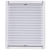 sunlines SunL Ines Plissettato Persiane Made in Germany, Luce del Giorno, echtc Rush Klemmfix, Argento Grigio Schiene, 80 X 150, Tessuto, Bianco, 80 x 2.3 x 150 cm