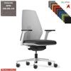 Elleci Office PIPER Poltroncina operativa schienale regolabile mov. sincro autopesante antishock base e cover bianchi TESSUTO MINI class 1 IM