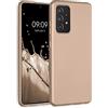 kwmobile Custodia Compatibile con Samsung Galaxy A52 / A52 5G / A52s 5G Cover - Back Case Morbida - Protezione in Silicone TPU Effetto Metallizzato oro metallizzato