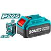 Total Batteria Ricaricabile Al Litio 20V-4Ah Per Elettroutensili Total TOTTFBLI2002E