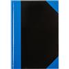 Idena 542901 - Quaderno DIN A5, 96 fogli, 70 g/m², rigato, copertina rigida, blu/nero, 1 pz.
