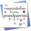 Claire Giles Hearts and Stars-Biglietto di congratulazioni a diventare Grandparents , colore: blu