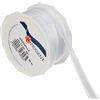 Präsent Marseille - Nastro in organza con bordi in raso, 10 mm, 50 m, colore: Bianco