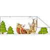 Cartoncino Babbo Natale con renne e slitta