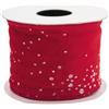 Nastro in Velluto Rosso con Glitter