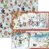 Cartoncino Scrap Snowmen Northern Lights