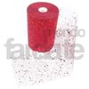 Nastro in Tulle Rosso Glitterato