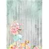 Carta di Riso A4 Circle of Love Bouquet e Cagnolino