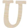 Lettera U in legno cm 6,5