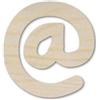 Lettera @ in legno decorabile