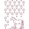 Stencil Romantic Horses ferro di cavallo