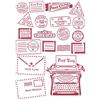 Stencil Romantic Christmas Macchina da Scrivere