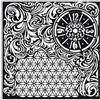 Stencil spesso Orologio e Texture cm 30 x 30