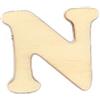Lettera N in legno 2 cm