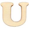 Lettera U in legno 2 cm