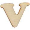 Lettera V in legno 2 cm