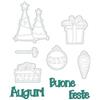 Fustelle in metallo Buone Feste
